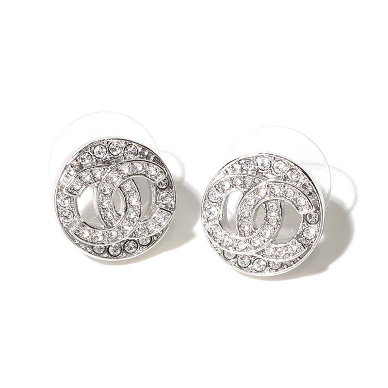 CHANEL シャネル ピアス CCマーク ダブルC ラインストーン CHANEL シャネル ピアス CCマーク ダブルC ラインストーン