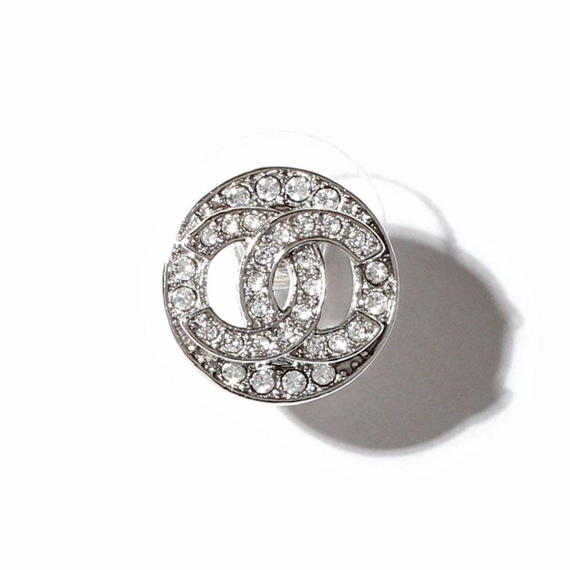 CHANEL シャネル ピアス CCマーク ダブルC ラインストーン CHANEL シャネル ピアス CCマーク ダブルC ラインストーン