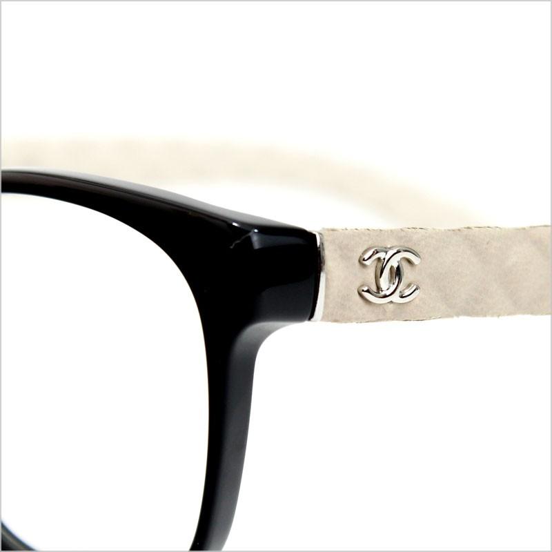 CHANEL 眼鏡用フレーム ココマーク付マトラッセ ネイビー CHANELサングラスマトラッセココマークビンテージ