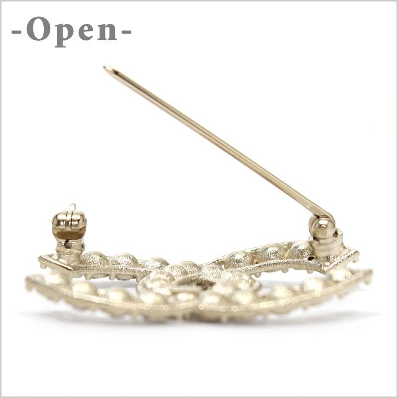 CHANEL（シャネル） ブローチ メタル ストラス ラインストーン CC 