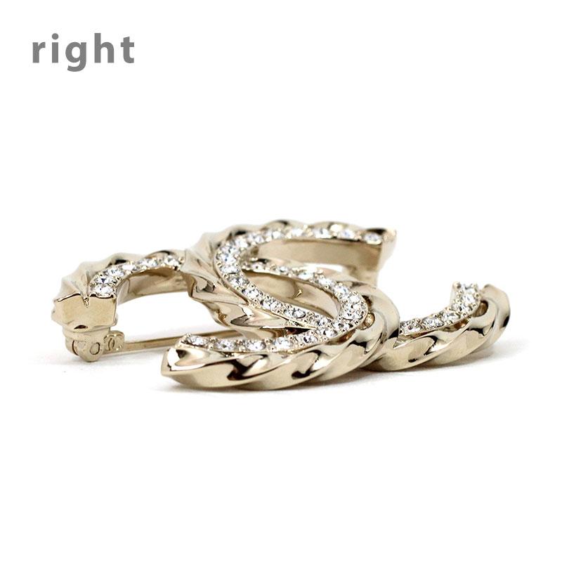 CHANEL シャネル ブローチ メタル CCマーク ストラス ライン CHANEL シャネル ブローチ メタル CCマーク ストラス ライン
