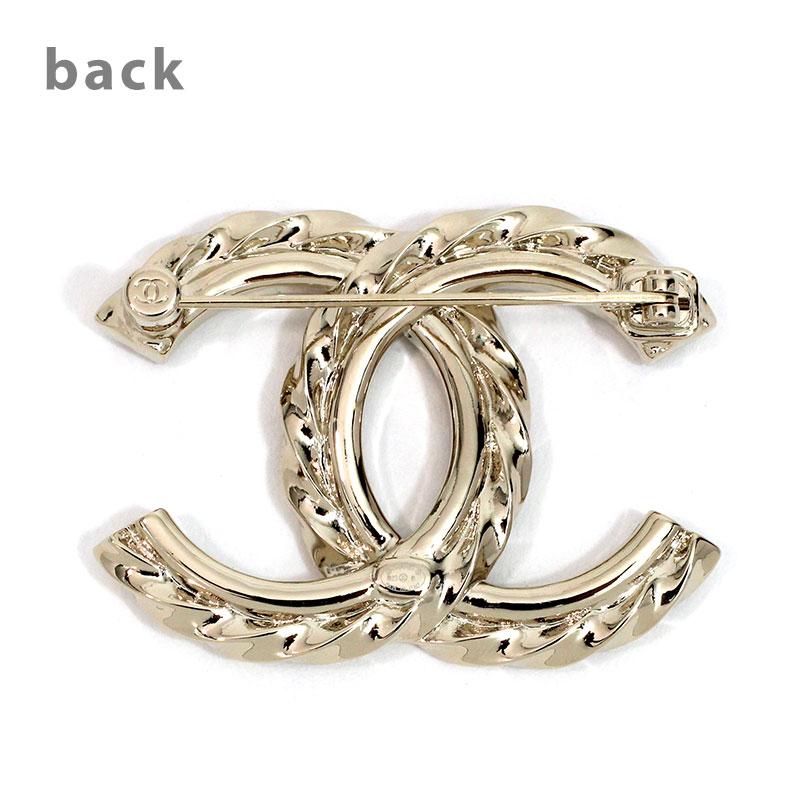 CHANEL シャネル ブローチ メタル CCマーク ストラス ライン CHANEL シャネル ブローチ メタル CCマーク ストラス ライン