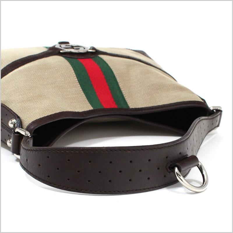 GUCCI グッチ ワンショルダーバッグ シェリーライン キャンバス レザー  