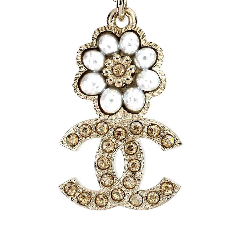 CHANEL シャネル ネックレス メタル＆ストラス ラインストーン