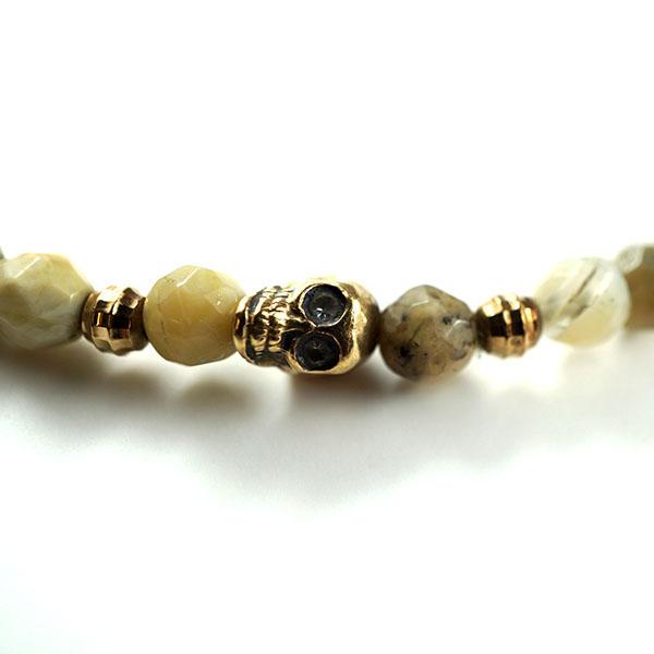 ローリーロドキン　ターコイズビーズブレスレット Loree Rodkin（ローリー・ロドキン） ブレスレット ブレス スカル 18K