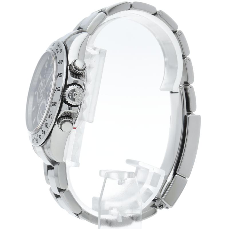 ロレックス コスモグラフ デイトナ ウォッチ 新型バックル Cosmograph Daytona 116520(ﾗﾝﾀﾞﾑ) 箱 保証書 SS メンズ時計 ブラック 仕上げ済 美品 【中古】 ROLEX（ロレックス） コスモグラフ デイトナ ウォッチ 新型バックル