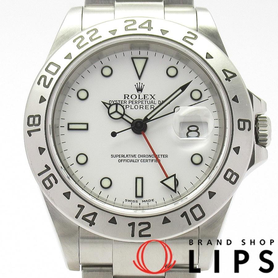 ロレックス エクスプローラー2 メンズ時計 y Ss 評判 美品 02年製 仕上げ済 白文字盤