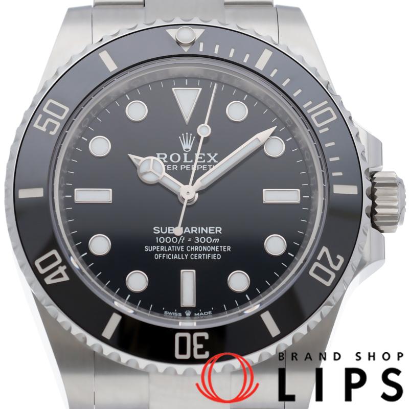 ロレックス サブマリーナ ウォッチ Submariner 124060 箱 保証書 SS メンズ時計 ブラック 美品 【新品】 ROLEX（ロレックス） サブマリーナ ウォッチ 124060 箱 保証書 SS