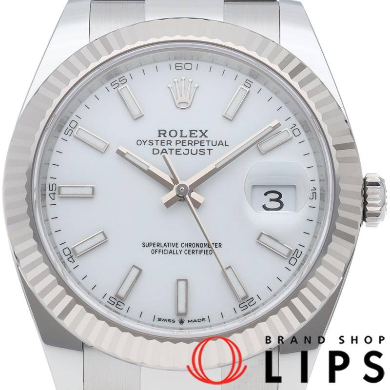 ロレックス デイトジャスト41 メンズ時計 オイスター Datejust 41 126334 箱 保証書 K18WG/SS メンズ時計 ホワイト 美品 【新品】 ROLEX（ロレックス） デイトジャスト41 メンズ時計 オイスター 126334