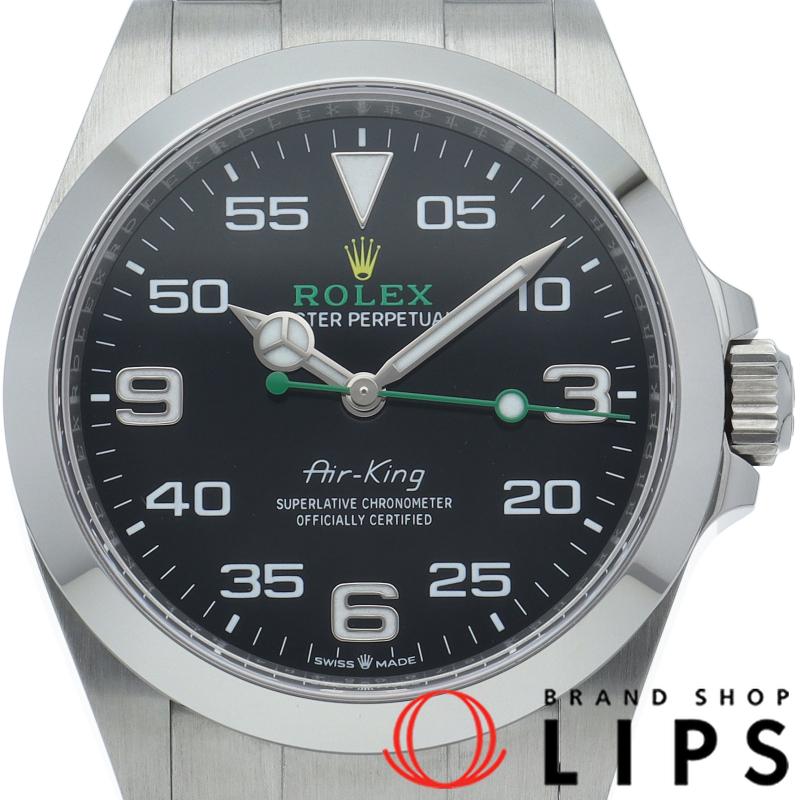 ロレックス エアキング ウォッチ Air-King 126900 箱 保証書 SS メンズ時計 ブラック 美品 【中古】 ROLEX（ロレックス） エアキング ウォッチ 126900 箱 保証書 SS メンズ