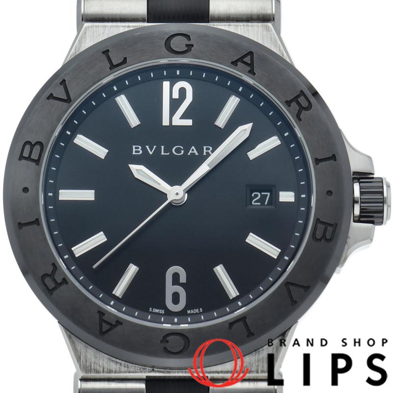 ブルガリ ディアゴノ セラミック オートマチック 42mm Diagono Ceramic Automatic DG42SC/DG42BSCVD/102029 箱 保証書 SS/セラミック/ラバー メンズ時計 ブラック 仕上げ済 美品 【中古】 BVLGARI（ブルガリ） ディアゴノ セラミック オートマチック 42mm