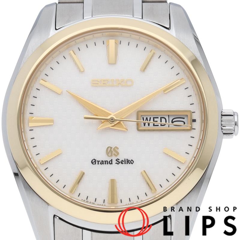 セイコー グランドセイコー デイデイト メンズ時計 Grand Seiko Quartz SBGT038/9F83-0AJ0 箱 保証書 K18YG/SS メンズ時計 ホワイト 仕上げ済 美品 【中古】 SEIKO（セイコー） グランドセイコー デイデイト メンズ時計 SBGT038