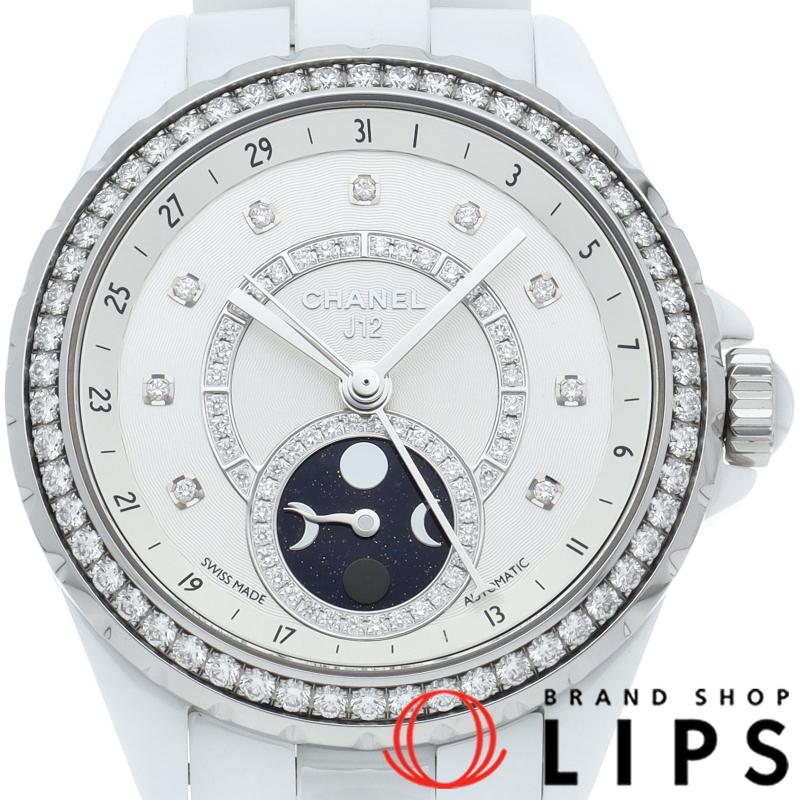 CHANEL シャネル J12 ウォッチ 38mm ファーズ ドゥ リュヌ ダイヤ 