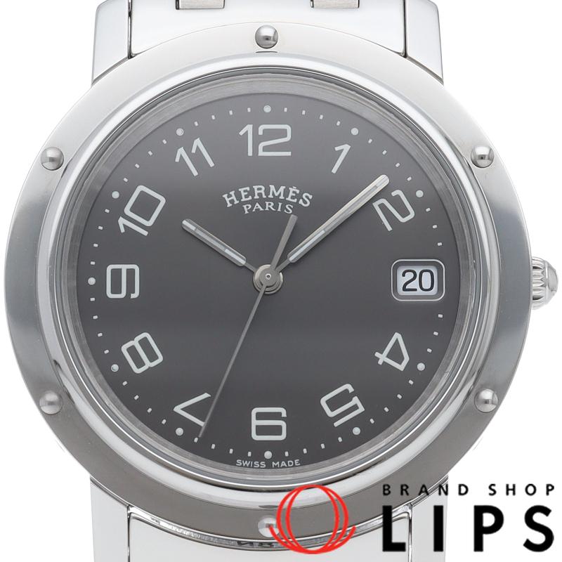 HERMES（エルメス） クリッパー メンズ時計 OH済 CL6.710 箱 保証書 SS