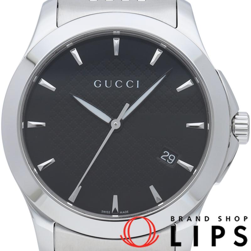 GUCCI グッチ G-タイムレス メンズ時計 126.4/YA126402 箱 保証書 SS 