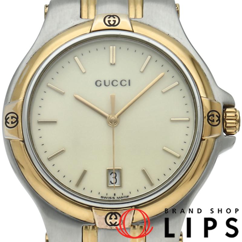 ASK529 動作未確認 GUCCI メンズ腕時計 9040M GUCCI（グッチ） メンズ時計 9040M 箱 保証書 GP/SS メンズ時計