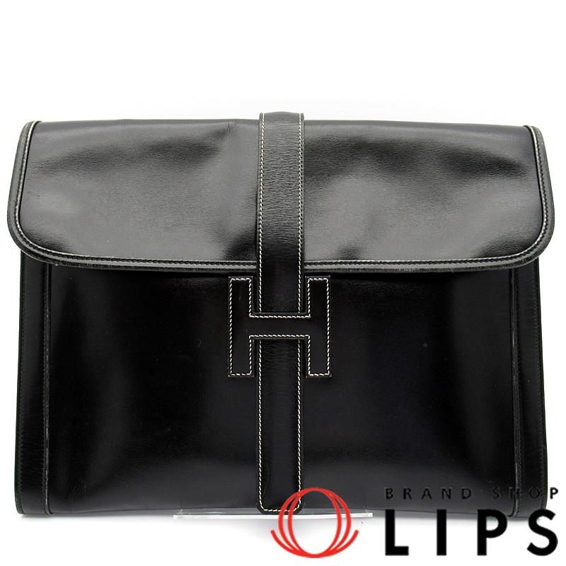 HERMES エルメス ジジェGM ボックスカーフ メンズ クラッチバッグ 