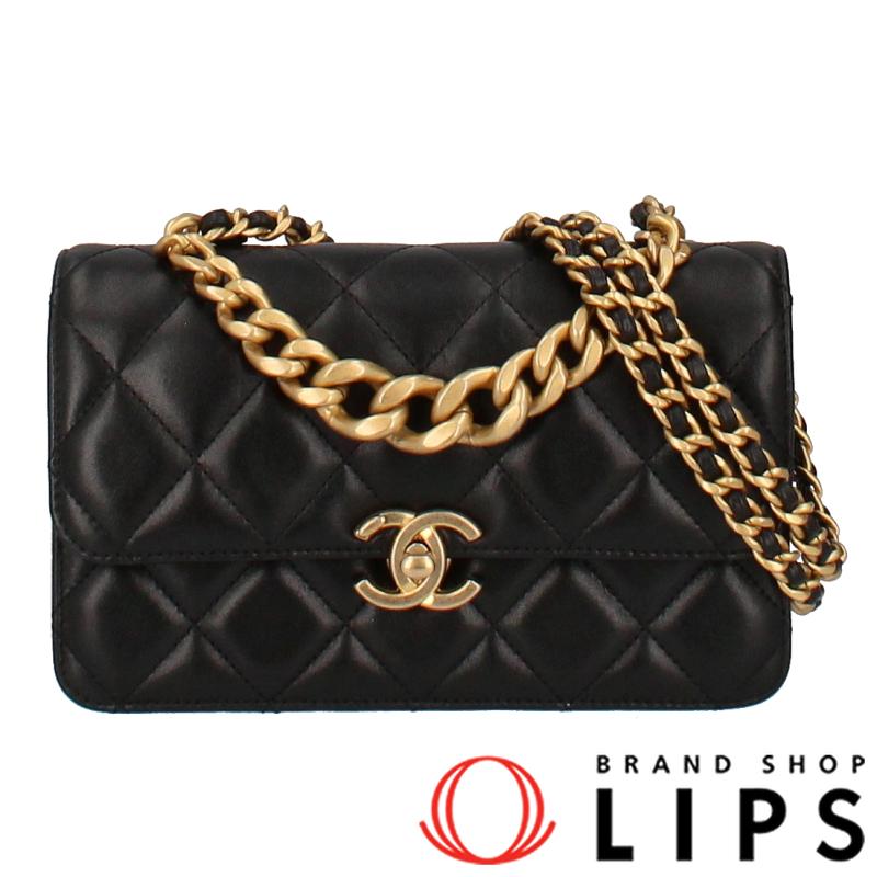 CHANEL シャネル トップハンドル ミニフラップバッグ ラムスキン 