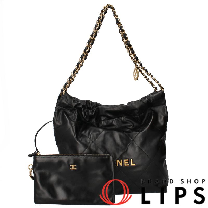 超美品】シャネル22 スモール ショルダーバッグ AS3260バッグブラック