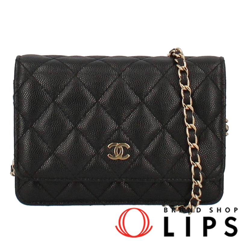 CHANEL シャネル マトラッセ チェーンウォレット AP1619 キャビア  