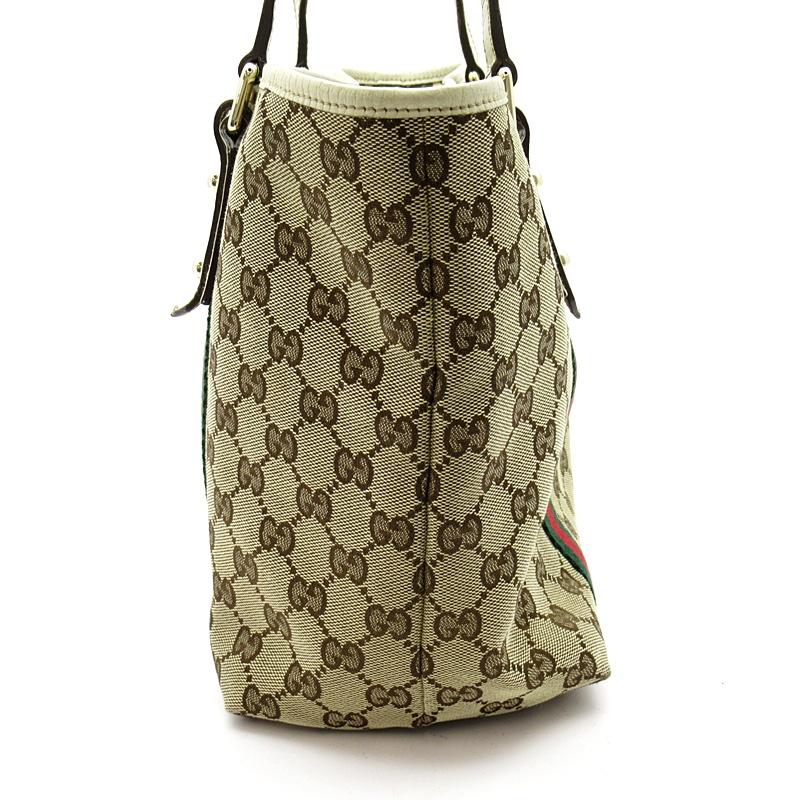 GUCCI トートバッグ GG柄 シェリーライン　ヴィンテージ GUCCI（グッチ） シェリーライン トートバッグ 137396 GGキャンバス