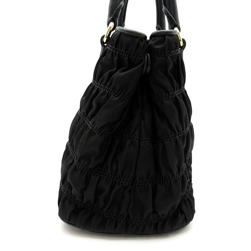 PRADA（プラダ） ギャザー ハンドバッグ 1BA173 ナイロン レディース