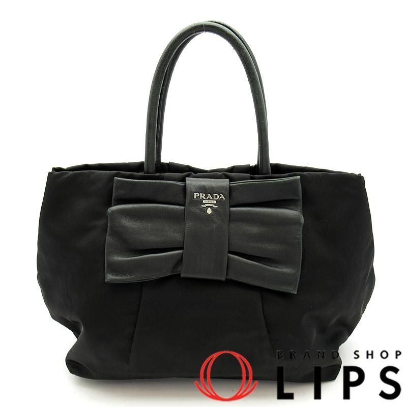 PRADA（プラダ） リボン ハンドバッグ BN1601 ナイロン レディース