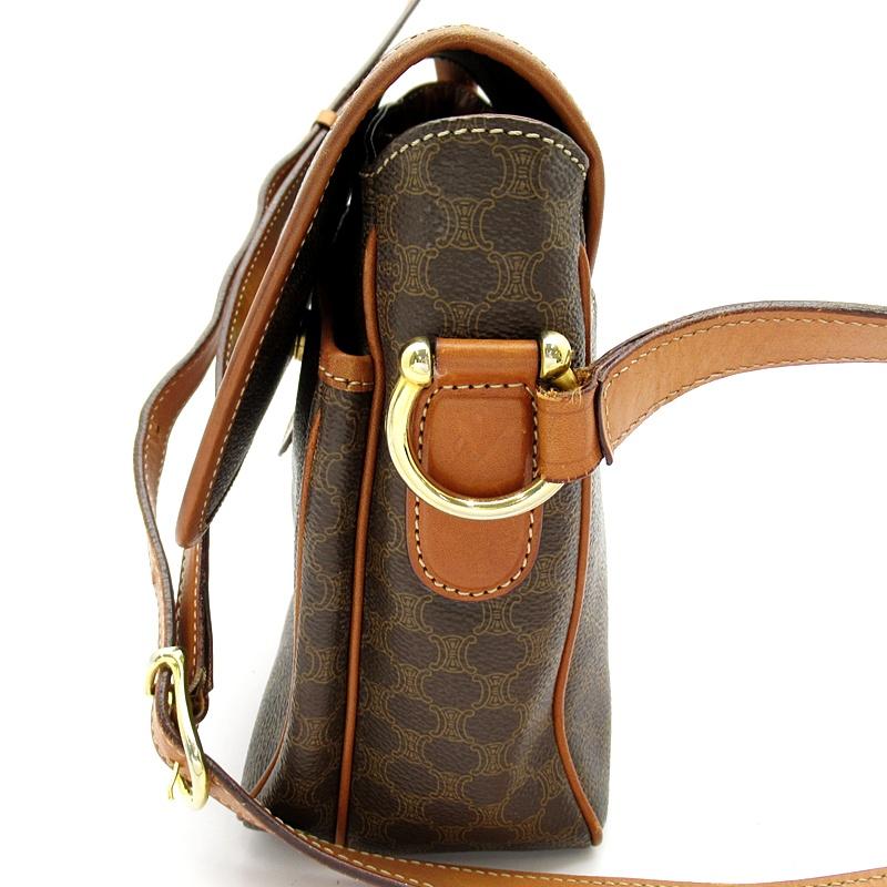 CELINE（セリーヌ） マカダム ショルダーバッグ PVC/レザー レディース