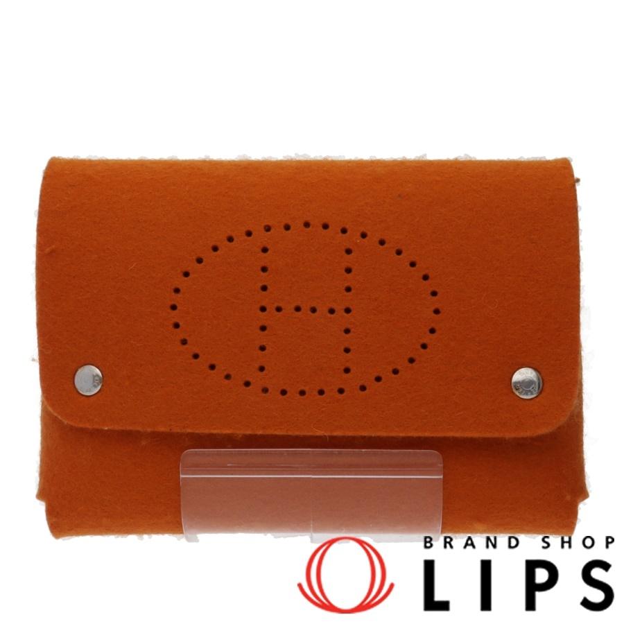 日本未入荷 エルメス トランプケース オレンジ レディース フェルト 財布 帽子 ファッション小物 Www Affaires Sociales Gouv Cg