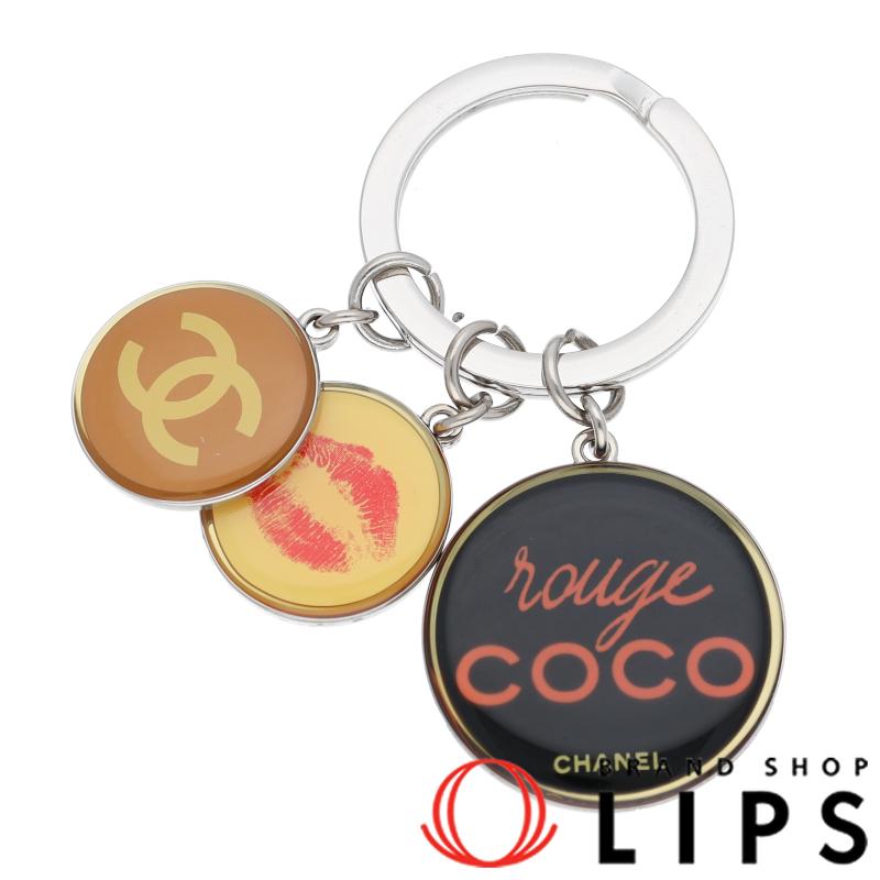 CHANEL シャネル ルージュココ キーホルダー 真鍮 レディース ブラック  