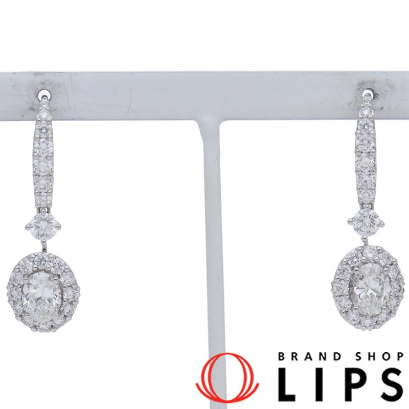 グラフ アイコン オーバルシェイプ ダイヤピアス D:0.70ct/D:0.70ct 