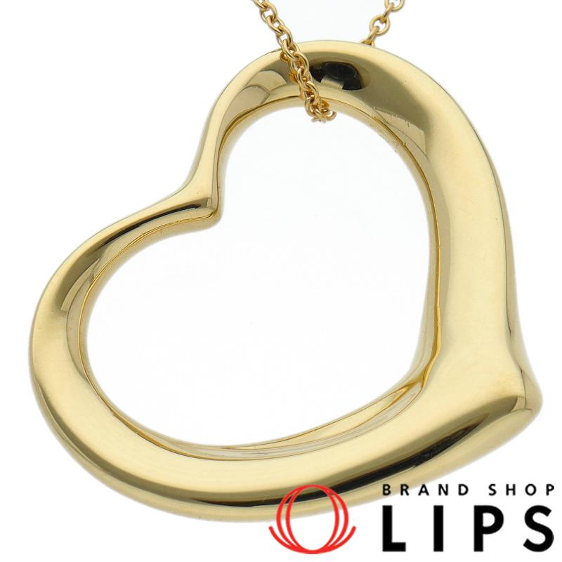 TIFFANY&Co. ティファニー オープンハートネックレス K18YG レディース  