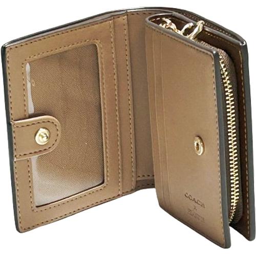 COACH×PEANUTS 二つ折り財布 カーキ コンパクト COACH×PEANUTS 二つ折り財布 カーキ コンパクト