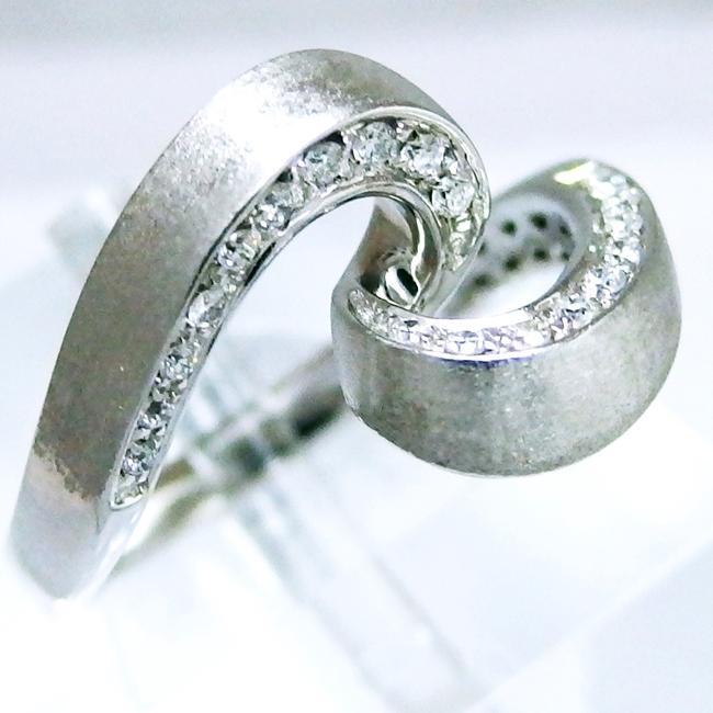 K18wg 人気 ホワイトゴールド リング 指輪 ダイヤモンド0 15ct 指輪 12号