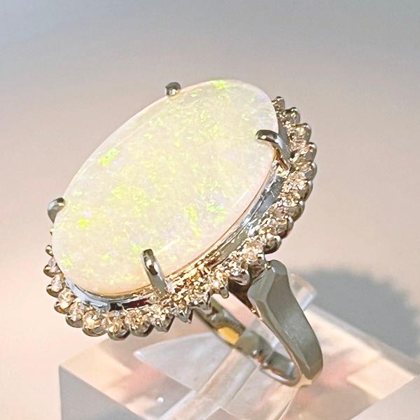 プラチナ ? オパールリング☆指輪 【パール】 オパール 9.870ct 