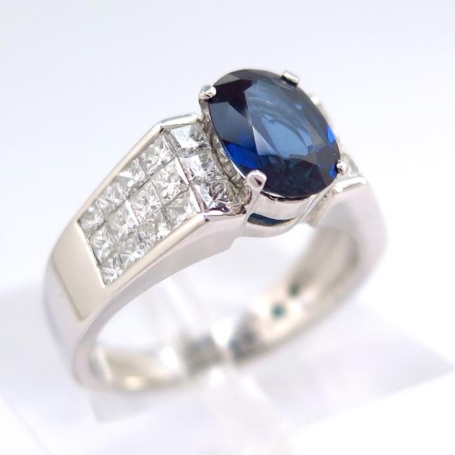 指輪 Pt900 プラチナ リング 指輪 サファイヤ 1.73ct ダイヤモンド ...