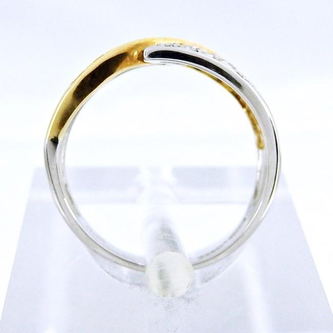 Pt850/K18YG ☆リング 指輪 ◇ダイヤモンド0.32ct 4月誕生石 ○12＋号 
