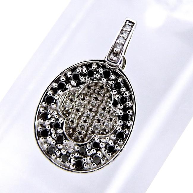 K18WG ☆ペンダントトップ ◇ブラックダイヤモンド 4月誕生石