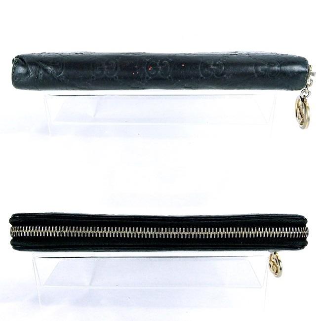 あすつく メンズ ブランド 人気 黒 ウォレット Gucci グッチ レザー ジップアラウンド レディース B 中古 長財布 Florestasa Com Br