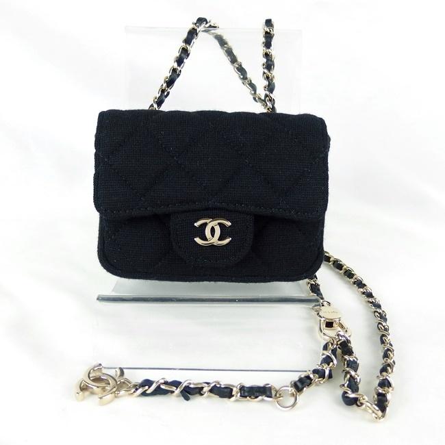 CHANEL 【シャネル】布製 ☆チェーンベルト ショルダーバッグ CHANEL 【シャネル】布製 ☆チェーンベルト ショルダーバッグ