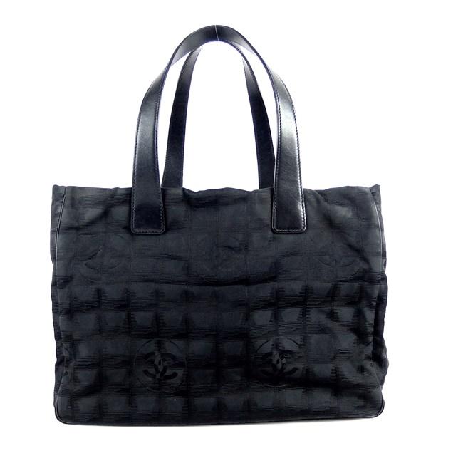 中古 シャネル トート 黒 ナイロン トートバッグ B ブラック ブランドショップtakeichi レディースファッション トート B ニュートラベルライン ブラック