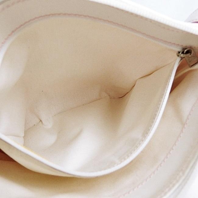 LOEWE 【ロエベ】キャンバス×レザー☆マチなしショルダーバッグ  