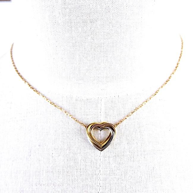 カルティエ】750 ☆ネックレス トリニティ ハート 証明書付き  