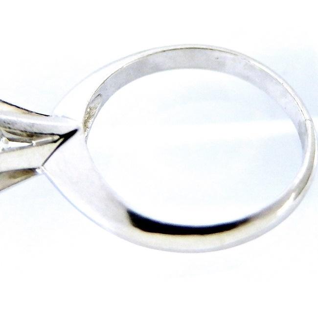 Pt900 ☆立爪リング 指輪 ◇ダイヤモンド0.32ct 4月誕生石 ○9.5号 