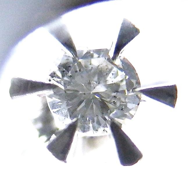 Pt900 ☆立爪リング 指輪 ◇ダイヤモンド0.32ct 4月誕生石 ○9.5号  
