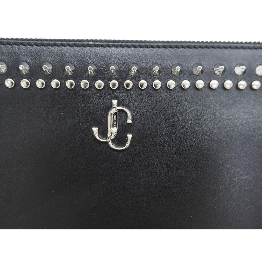 JIMMY CHOO FARA レザー スタッズ クラッチバッグ JCロゴ 黒 楽天市場