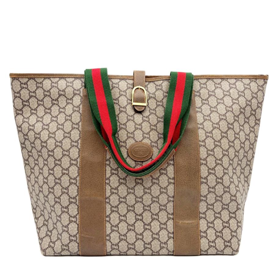 GUCCI ヴィンテージ オールドグッチ　グッチプラス トートバッグ グッチ GUCCI バッグ 中古 トートバッグ グッチプラス ブラウン