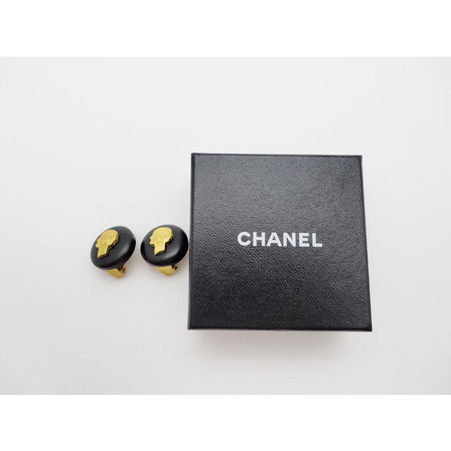 シャネル ヴィンテージ ココシャネル イヤリング ブラックxゴールド レディース 95P カメオ風 CHANEL 中古｜brandshop-uprise｜10