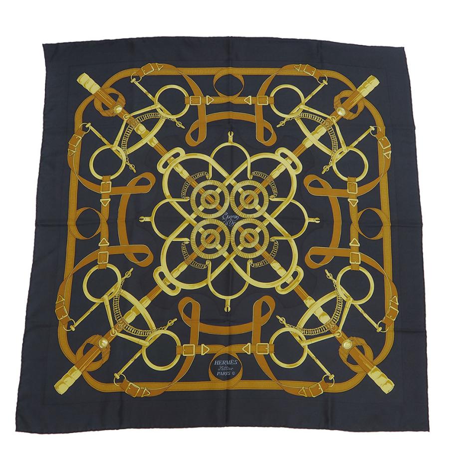 HERMESエルメス カレ90スカーフ 黄金の拍車 eperon d'or値下げ HERMES（エルメス） スカーフ カレ90 柄 中古 Eperon d'or 黄金の拍車