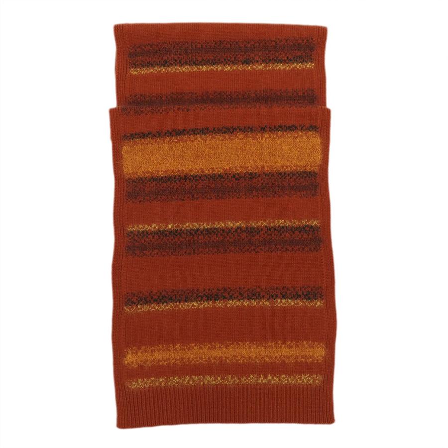 HERMES エルメス マフラー フェードストライプ オレンジ H393793T 03